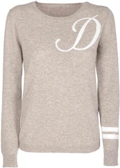 Crown Of Edinburgh Kasjmier Trui Met Ronde Hals Stockbridge Camel D - XL