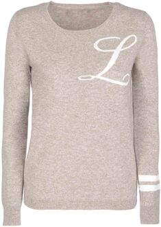 Crown Of Edinburgh Kasjmier Trui Met Ronde Hals Stockbridge Camel L - maat L