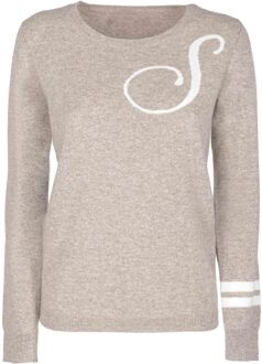 Crown Of Edinburgh Kasjmier Trui Met Ronde Hals Stockbridge Camel S