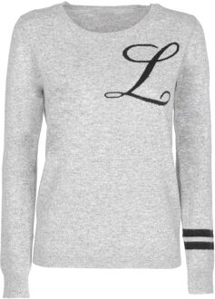 Crown Of Edinburgh Kasjmier Trui Met Ronde Hals Stockbridge Grijs L