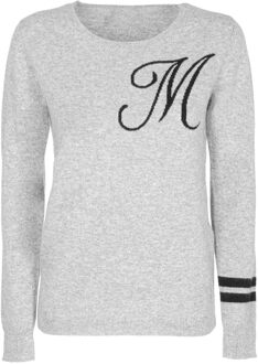 Crown Of Edinburgh Kasjmier Trui Met Ronde Hals Stockbridge Grijs M - maat M