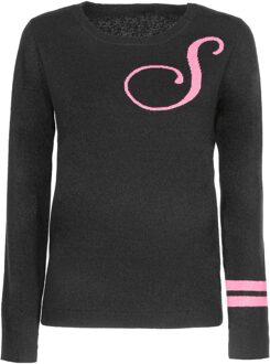 Crown Of Edinburgh Kasjmier Trui Met Ronde Hals Stockbridge Zwart S