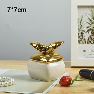 Crown Sieraden Keramische Mason Pot Deksels Organizer Kaarshouder Asbak Opbergdoos Bruiloft Decoratie Armband Ring Suiker Kommen 1