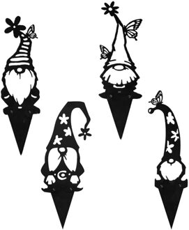 Crreative Tuin Card Staal Tak Gnomes Decoratie Metalen Boom Art Metal Gnomes Tuin Staal Zilveren Pop Decoratie Metalen # T1G