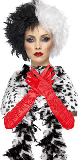 Cruel lady verkleed accessoire set - 3-delig - dalmatier schurk - Pruik en accessoires