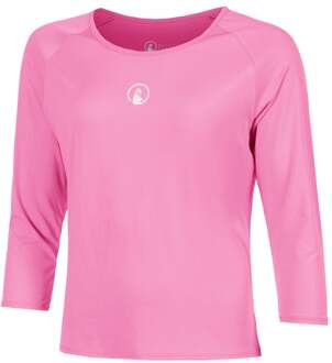 Crush Mixed Longsleeve Dames-pink, wit - XL