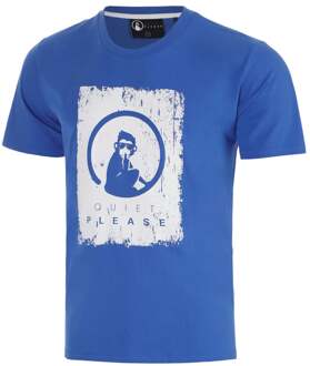 Crush Scraped T-shirt Heren-blauw, wit