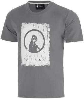 Crush Scraped T-shirt Heren-donkergrijs, lichtgrijs - XS