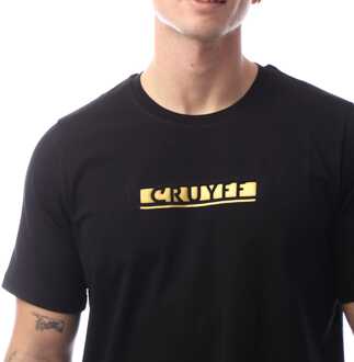 Cruyff Heren Cruyff Mauricio T-shirt in Zwartgoud - maat M Zwart/goud