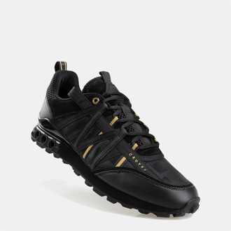 Cruyff Men's Cruyff Fearia Hex-Tech Trainers in Black Gold - maat EU 47.5 / UK 12 Zwart/goud