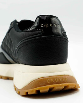 Cruyff Rlotte runner quilted soft leather sneaker Zwart - 39