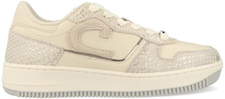 Cruyff Sneaker Campo Low Lux - Snake CC241862-101 Beige / Zilver maat