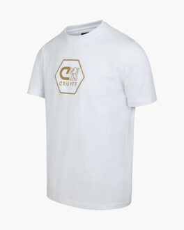 Cruyff T-shirt c-lion tee gold wit Goud - L