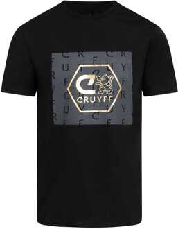 Cruyff T-shirt explore tee gold zwart Goud - XL
