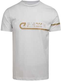 Cruyff T-shirt ezra tee gold wit Goud - L