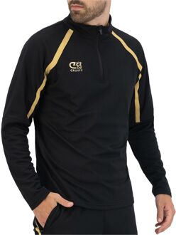 Cruyff Turn Tech Half Zip Trainingssweater Heren zwart - goud - S
