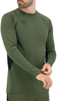Cruyff Turn Tech LS Shirt Heren olijfgroen - zwart - XL