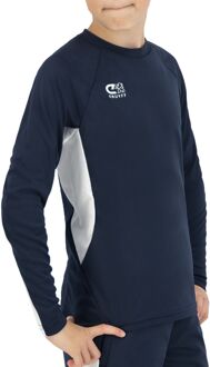 Cruyff Turn Tech LS Shirt Junior navy - wit - 128