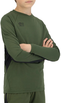 Cruyff Turn Tech LS Shirt Junior olijfgroen - zwart - 152
