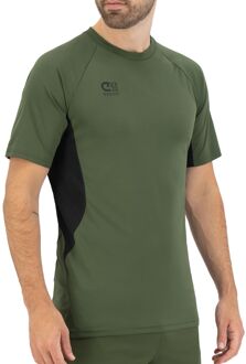Cruyff Turn Tech Shirt Heren olijfgroen - zwart