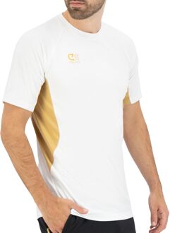 Cruyff Turn Tech Shirt Heren wit - goud - XXL
