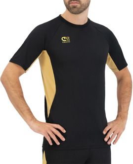 Cruyff Turn Tech Shirt Heren zwart - goud - XL