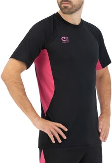 Cruyff Turn Tech Shirt Heren zwart - roze - M