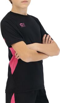 Cruyff Turn Tech Shirt Junior zwart - roze - 128