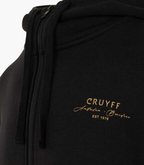 Cruyff Vest gudad hood zwart - maat L Goud