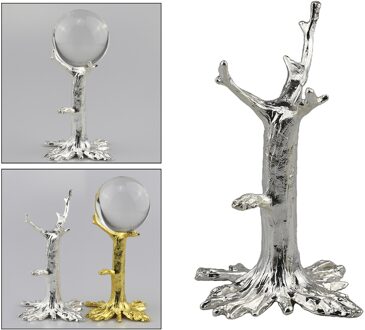 Crystal Ball Stand Ondersteuning Base Crystal Ball Stand Houder Woondecoratie Ornament zilver klein