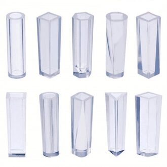 Crystal Cake Decor Zeep Mallen Sieraden Maken Tool Flip Suiker Ketting Hanger Vierkante Cilinder Niet Giftig 10stk