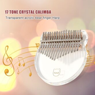Crystal Clear Apple 17 Sleutel Kalimba Muzikale Plezierige Instrument Acryl Beginner Muziek Duim Vinger Piano Levert