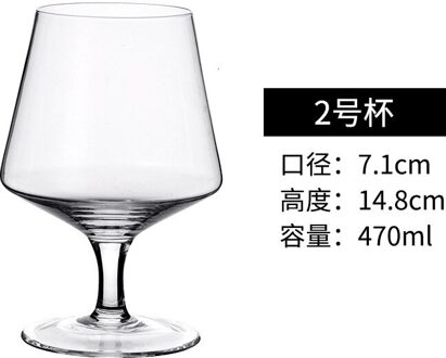 Crystal Dunne Taille Brandy Cup Whisky Glas Rode Wijn Beker Restaurant Huishoudelijke Transparant Bar Persoonlijkheid Wijnglas Vaso Cup 470ML