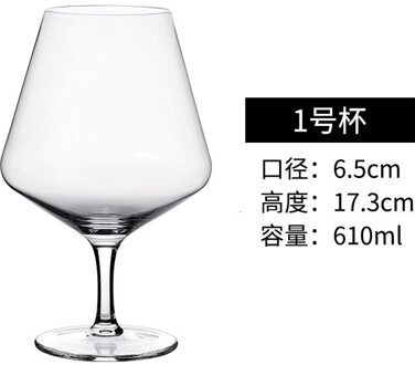 Crystal Dunne Taille Brandy Cup Whisky Glas Rode Wijn Beker Restaurant Huishoudelijke Transparant Bar Persoonlijkheid Wijnglas Vaso Cup 610ML