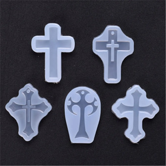 Crystal Epoxy Cross Glue Pendant Resin Silicone Mould Jewelry Making Molds Epoxy Resin Pendant Craft Molds Polymer Clay Mold