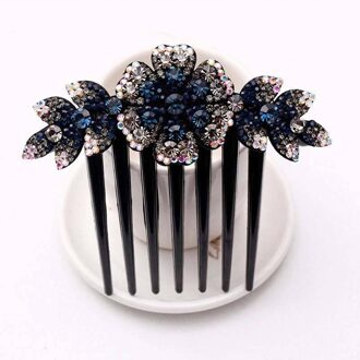 Crystal Flower Leaf Bruids Haar Kam Voor Meisjes Crystal Haar Sieraden Sieraden Bruiloft Haar Accessoires Valentijnsdag Cadeau 6