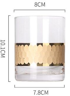 Crystal Glas Beker Wijn Glas Champagne Beker Honingraat Phnom Penh Whisky Brandy Glas Home Water Cup goud 400ml