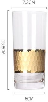 Crystal Glas Beker Wijn Glas Champagne Beker Honingraat Phnom Penh Whisky Brandy Glas Home Water Cup goud 470ml