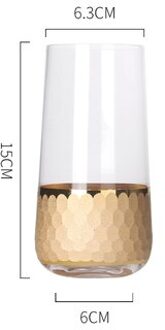 Crystal Glas Beker Wijn Glas Champagne Beker Honingraat Phnom Penh Whisky Brandy Glas Home Water Cup goud 480ml