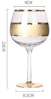 Crystal Glas Beker Wijn Glas Champagne Beker Honingraat Phnom Penh Whisky Brandy Glas Home Water Cup goud 910ml