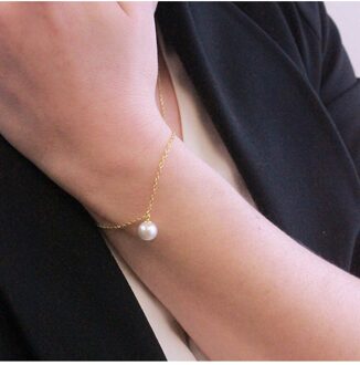 Crystal Pearl Armband - Imitatie Parel Wit & Goud