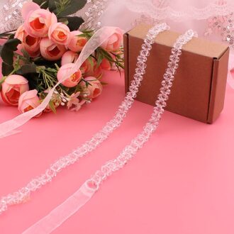 Crystal Riem Jurk Diner Gordel Bridal Trouwjurk Riem pearl wit