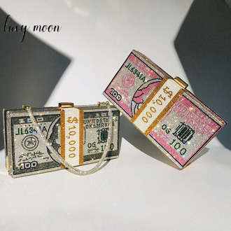 Crystal Women's Wedding Clutch Bags Luxury Design Diamond Evening Bags Party Purses and Handbags Chain Shoulder Bag ZD1777