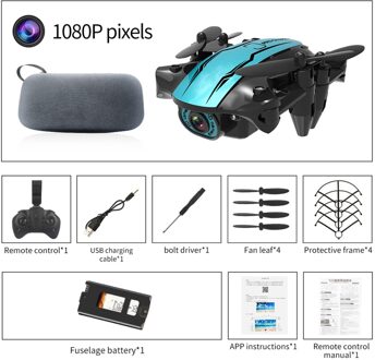 Cs02 Mini Rc Quadcopter Drone Helikopter Met 4K Professionele Hd Camera 2.4G Wifi Fpv Hoogte Hold Modus Opvouwbare rc Drone # G35 1080p camero