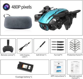 Cs02 Mini Rc Quadcopter Drone Helikopter Met 4K Professionele Hd Camera 2.4G Wifi Fpv Hoogte Hold Modus Opvouwbare rc Drone # G35 480p camero
