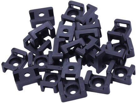 Css Schroef Beugel Mount Zadels Bases Kabelbinder Beugel 23Mm X 16Mm 30 Eenheden Zwart