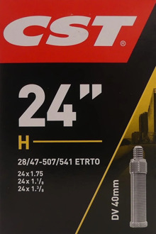CST binnenband 24 x 1 3/8 (28/47-507/541) DV 40 mm Zwart