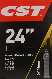 CST binnenband 24 x 1.75/2.25 (47/62-507) DV 48 mm Zwart