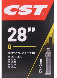 CST binnenband 28 x 1 5/8 x 1 3/8 (28/47-622/635) DV 40 mm Zwart