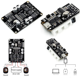 CT14 3.7V 5V 3W Digital Audio Amplifier Board Double Dual Plate DIY Bluetooth Speaker Modification Sound Music Module Micro USB